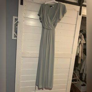 Green flowy bridesmaids dress